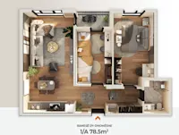 Apartment for Sale – 78.5 m² in Aktiv Complex, Drenas – 1st Floor - Thumbnail 1