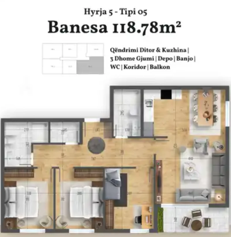 Apartment for sale – 118.78 m² in the Alfest Complex, Bresje. - Image 1