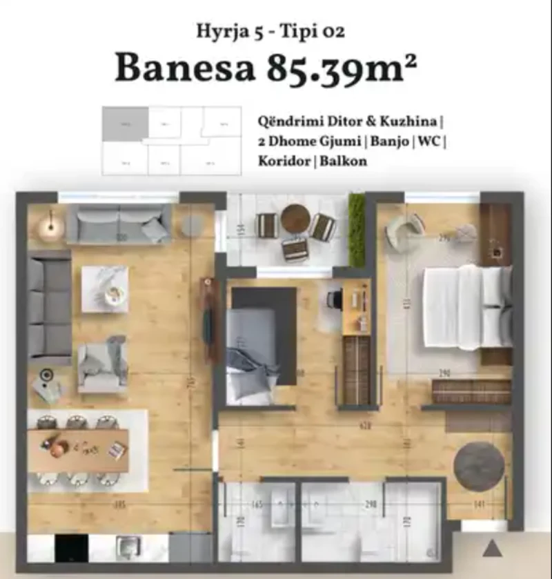 Apartment for sale – 85.39 m² in the Alfest Complex, Bresje. - Image 1