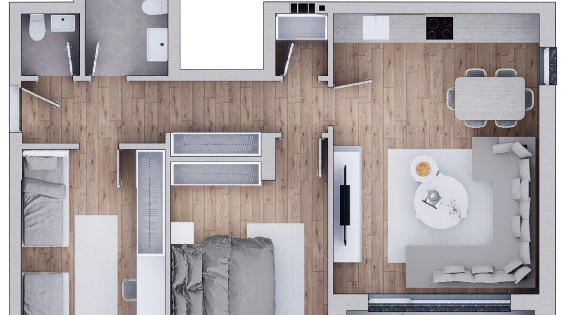 Apartment for sale, 94.77 m², located on Xheladin Hana Street, within the BTP Holding complex. - Image 1