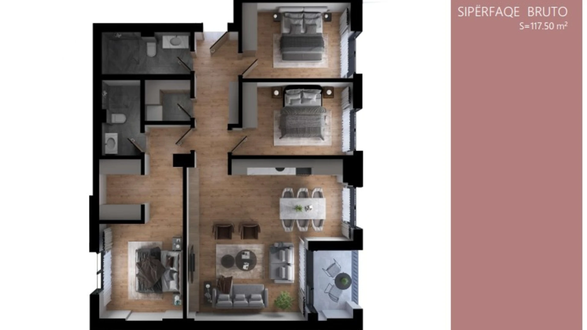 Shitet banesa me sipërfaqe 117.50 m², e vendosur në kompleksin Prime Residence, në lagjen Prishtina e Re. - Image 1