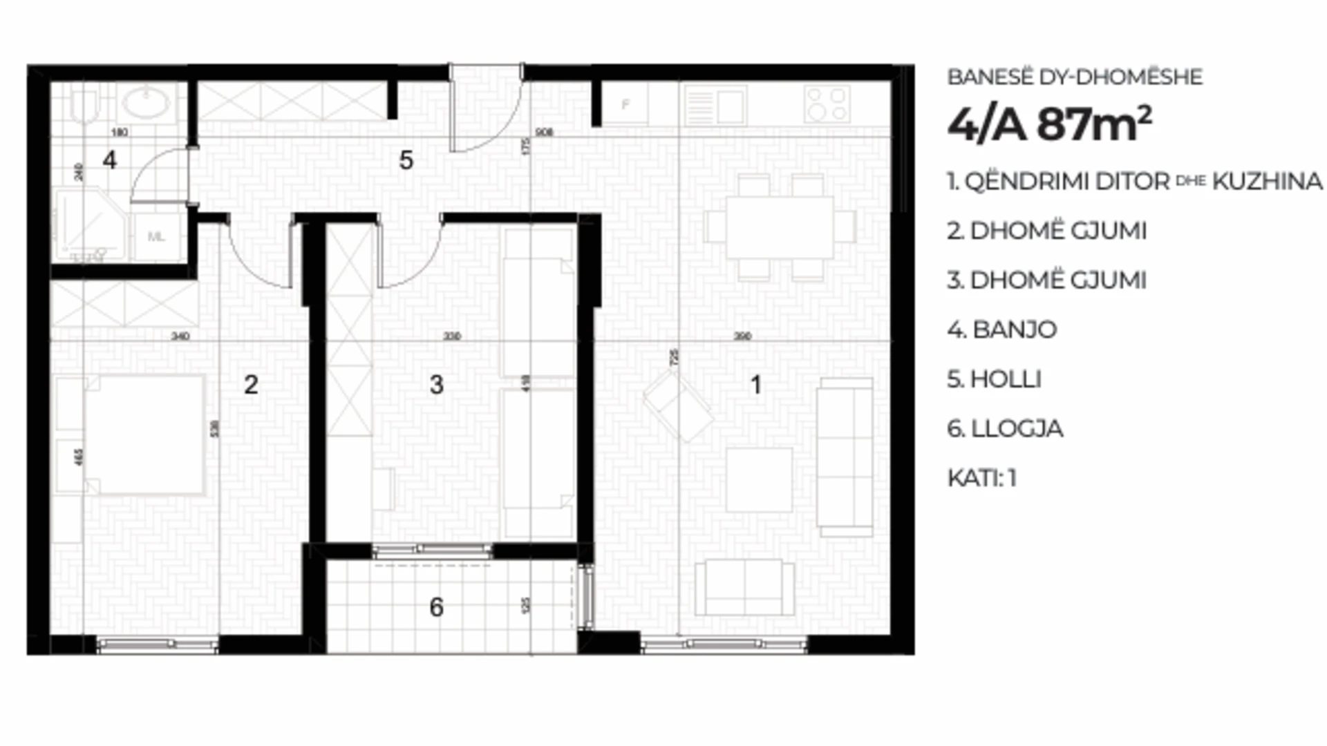 Apartment for Sale – 87 m² in AKTIV Complex, Drenas (1st Floor) - Image 1