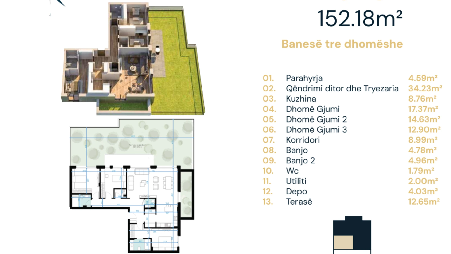 Apartment for Sale in Arbëria 152.18 m² – Ebrona Complex. - Image 1