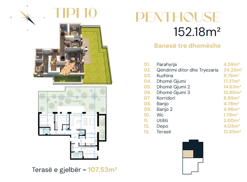 Apartment for Sale in Arbëria 152.18 m² – Ebrona Complex. - Image 1
