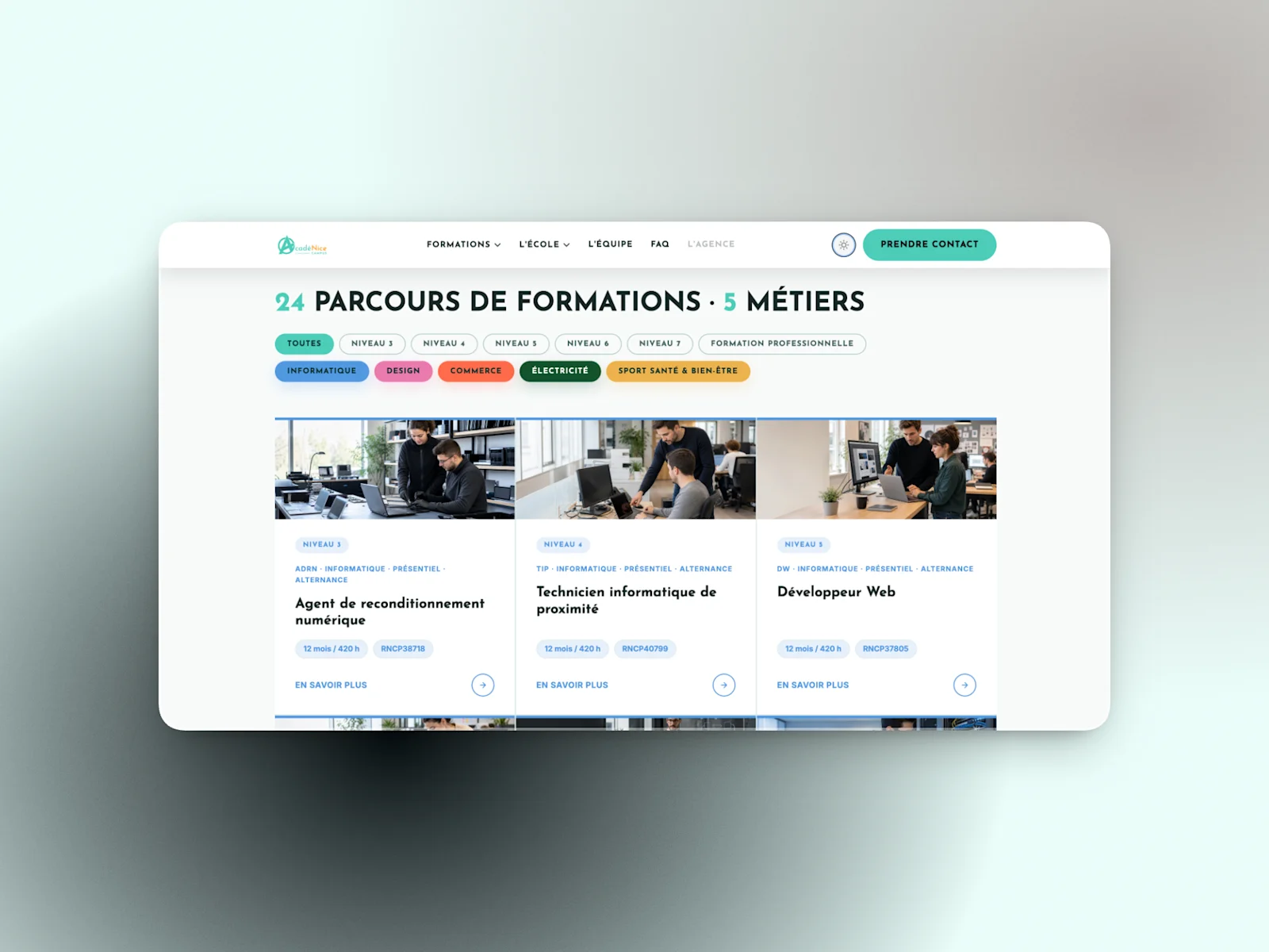 AcadéNice — parcours de formations