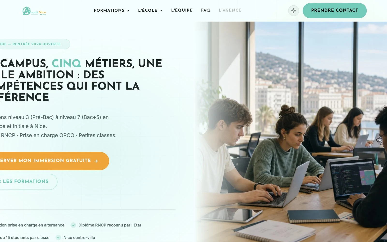 AcadéNice — hero light (compare)