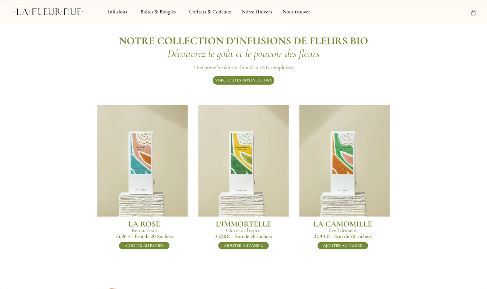 La Fleur Nue — collection d'infusions