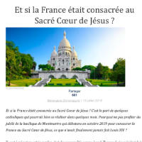 Et si la France était consacrée au Sacré Cœur de Jésus ?