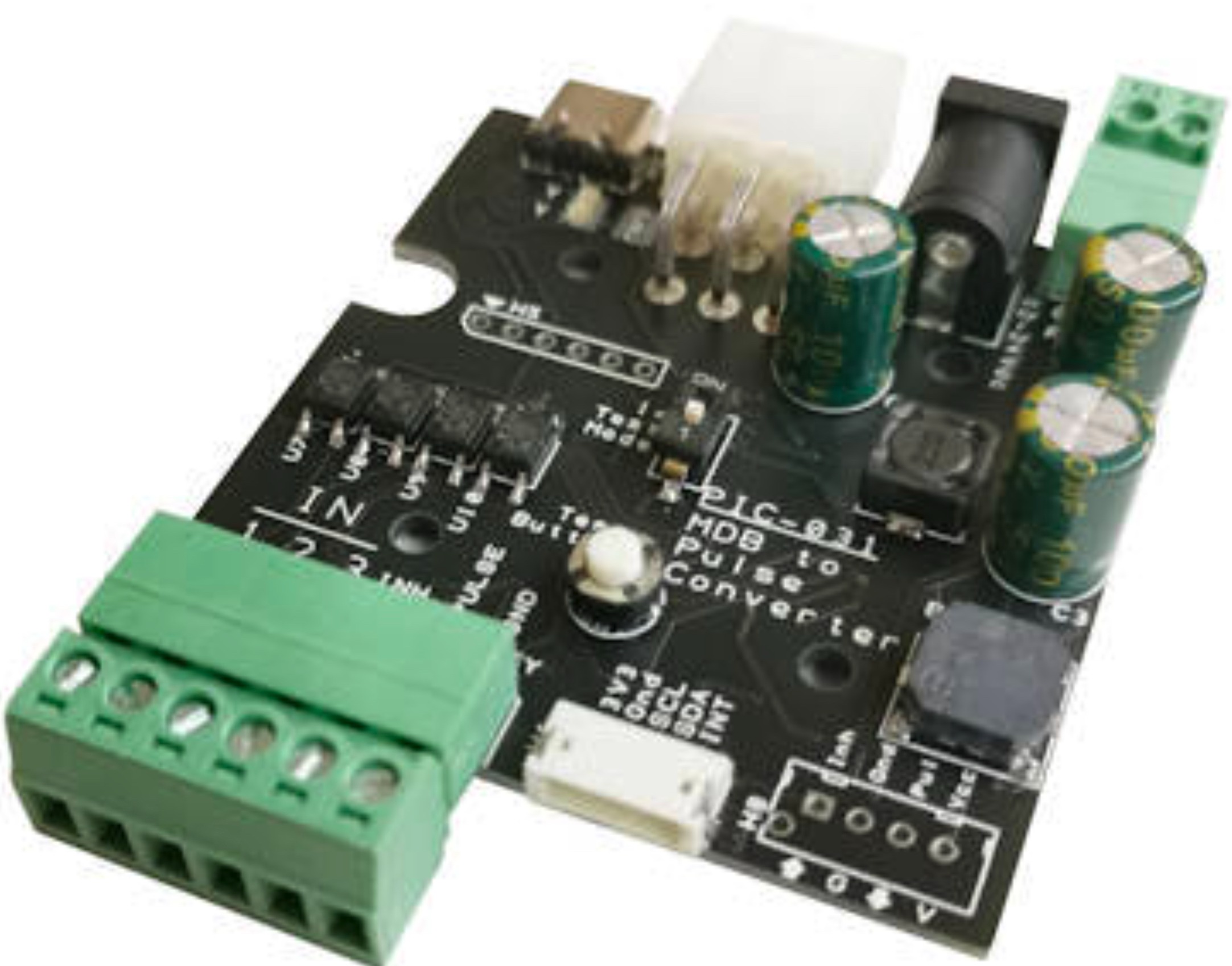 image of a circuit board with MDB inputs
