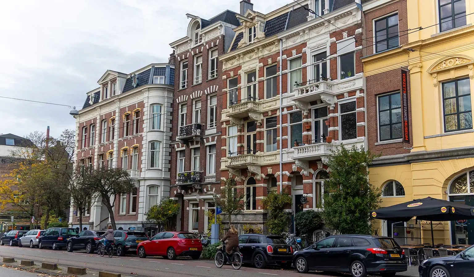 Huizen in de Amsterdamse Plantagebuurt.