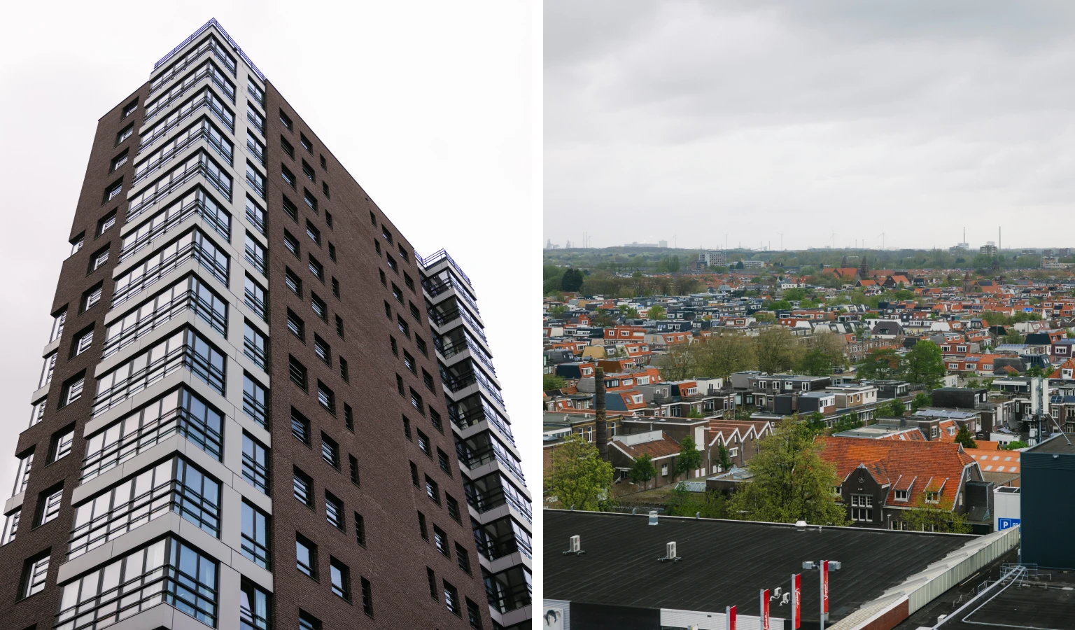 Vanuit de woonkamer kun je de koeien zien lopen in de wei.