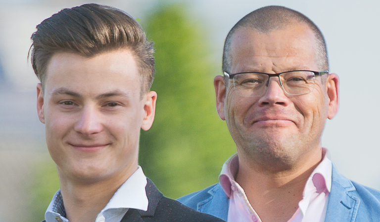 <i>Roan (links) en Stephan Laenen</i>