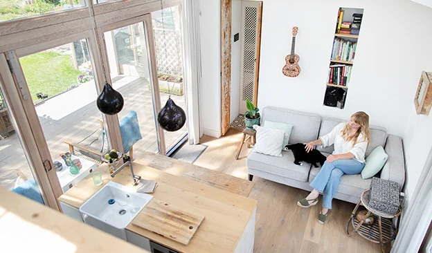 <center><i>Interieur van een tiny house</i></center>