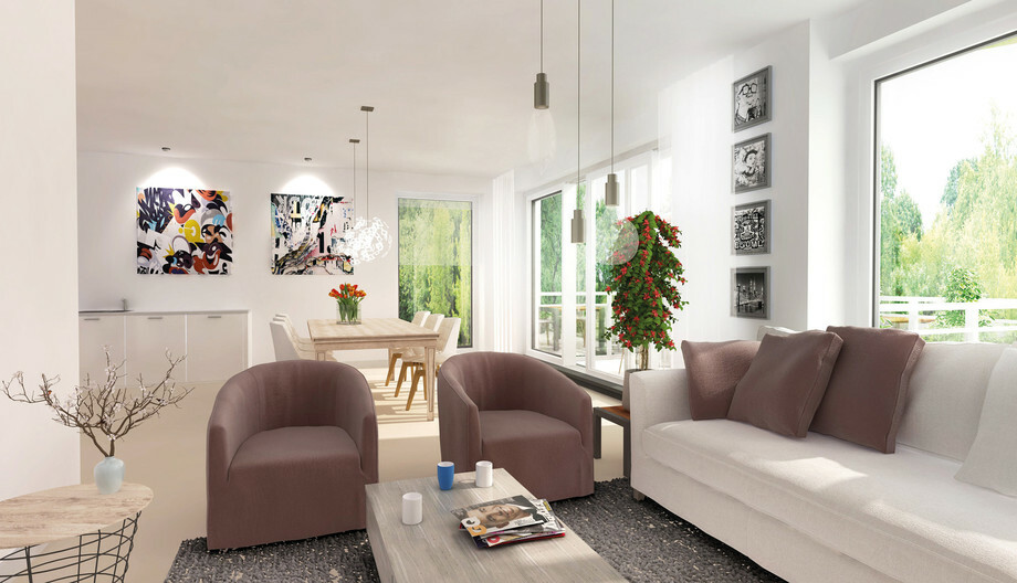 Voorbeeld woonkamer mantelzorgwoning