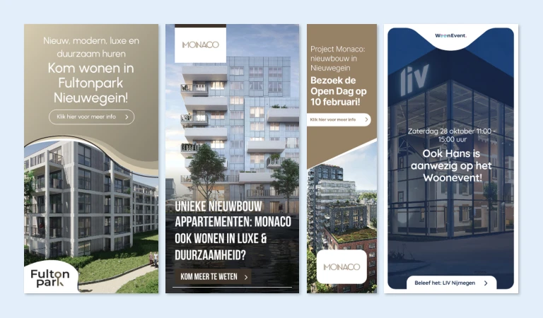 Voorbeelden van met AI gemaakte banners