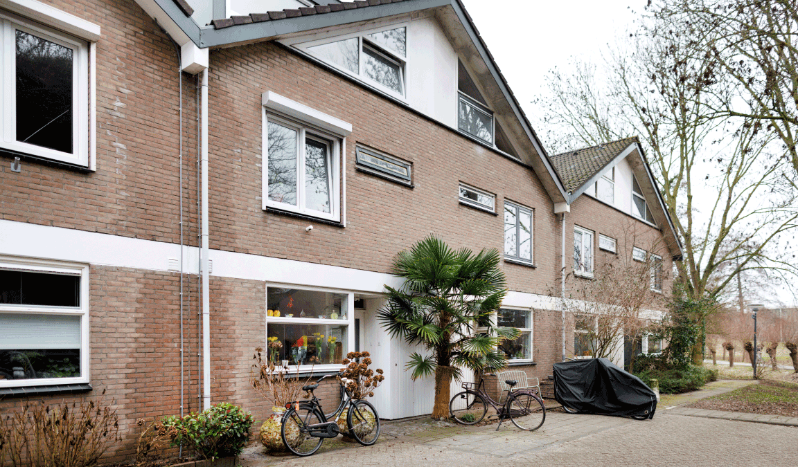 Geschakelde eengezinswoning in de Leidse wijk Merendistrict.
