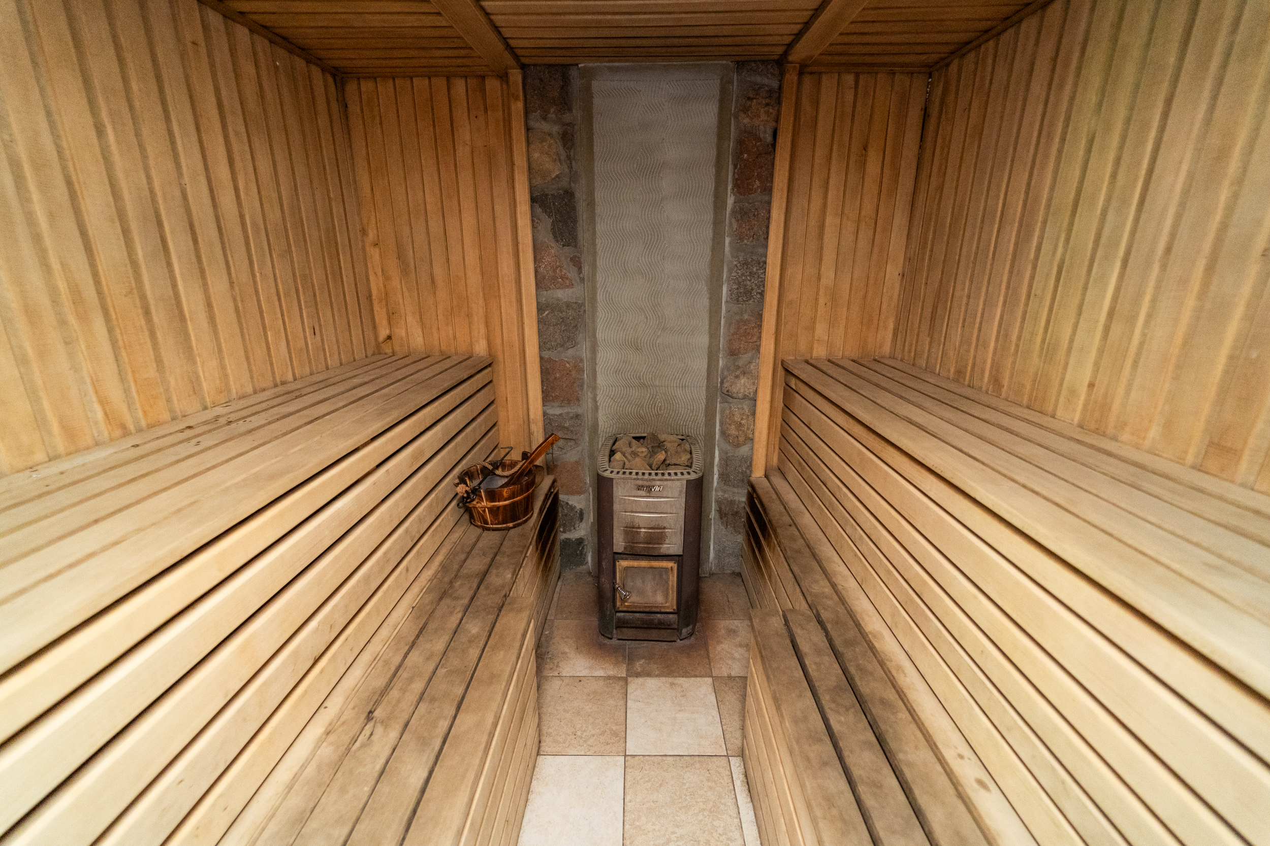 sauna w środku