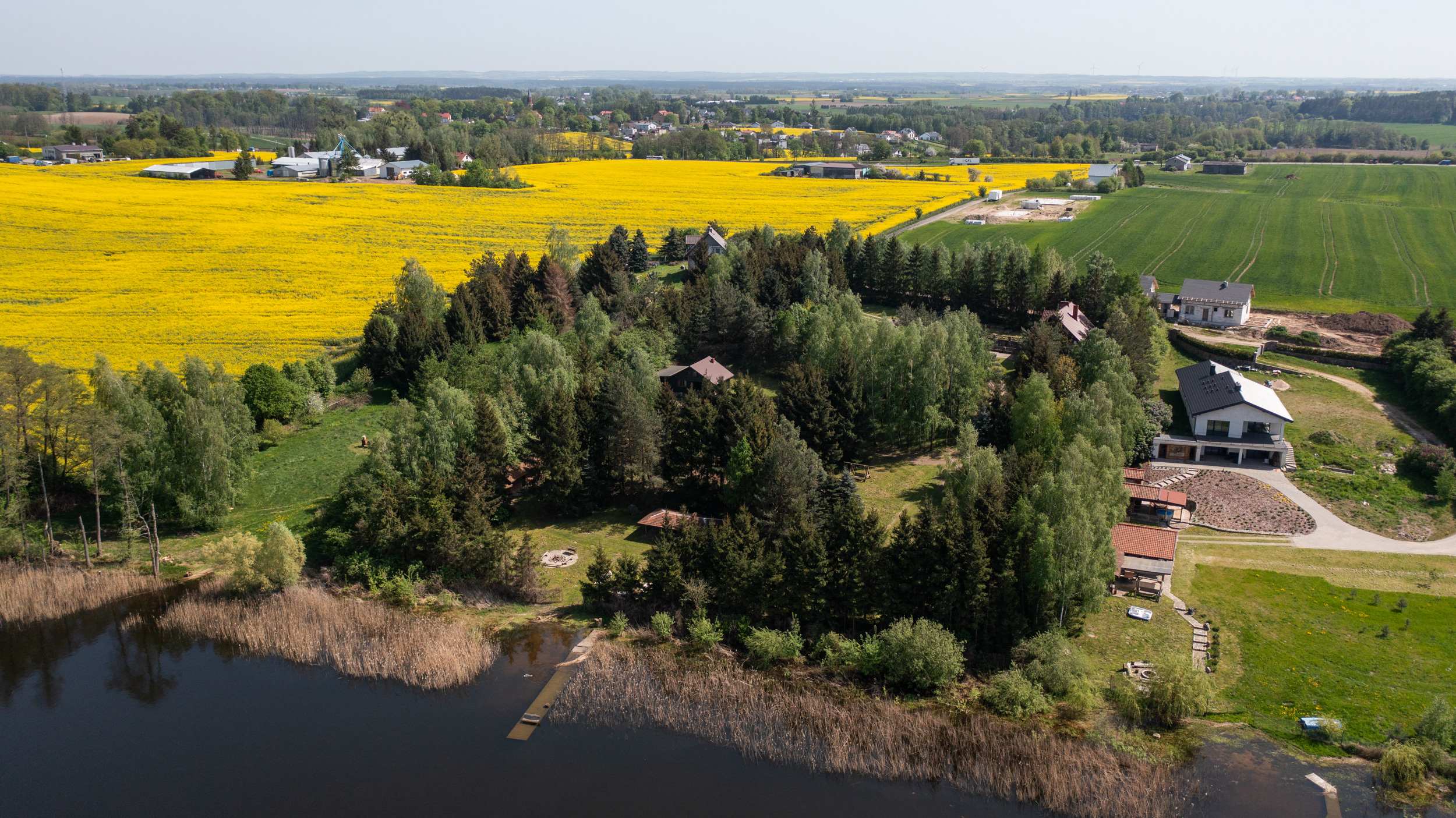 Dom Łabędź i Zielony Domek - widok z góry