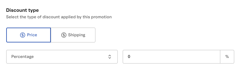 Seller Portal: Creating a promotion