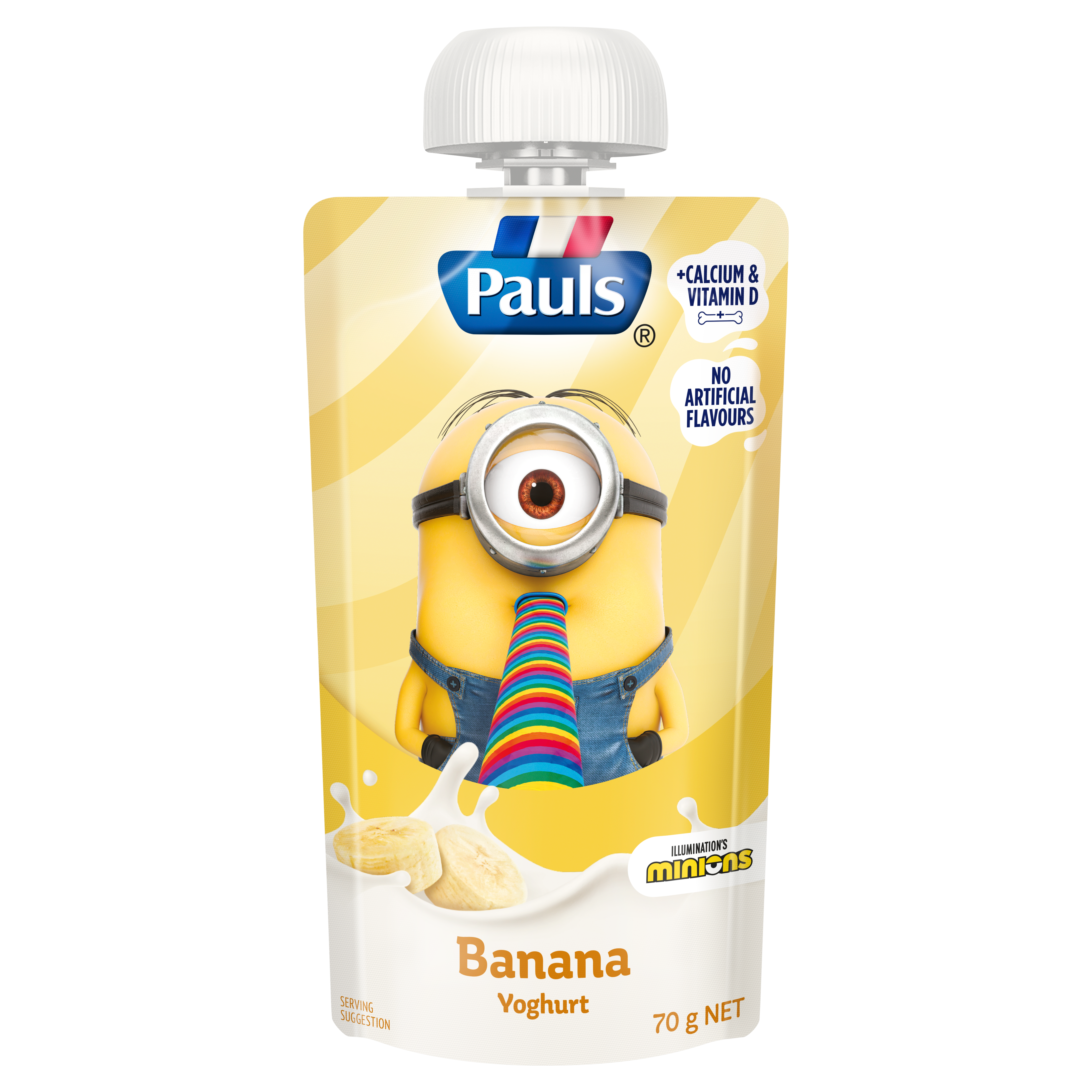 Pauls Kids Minions Banana Yoghurt Pouch 70 g