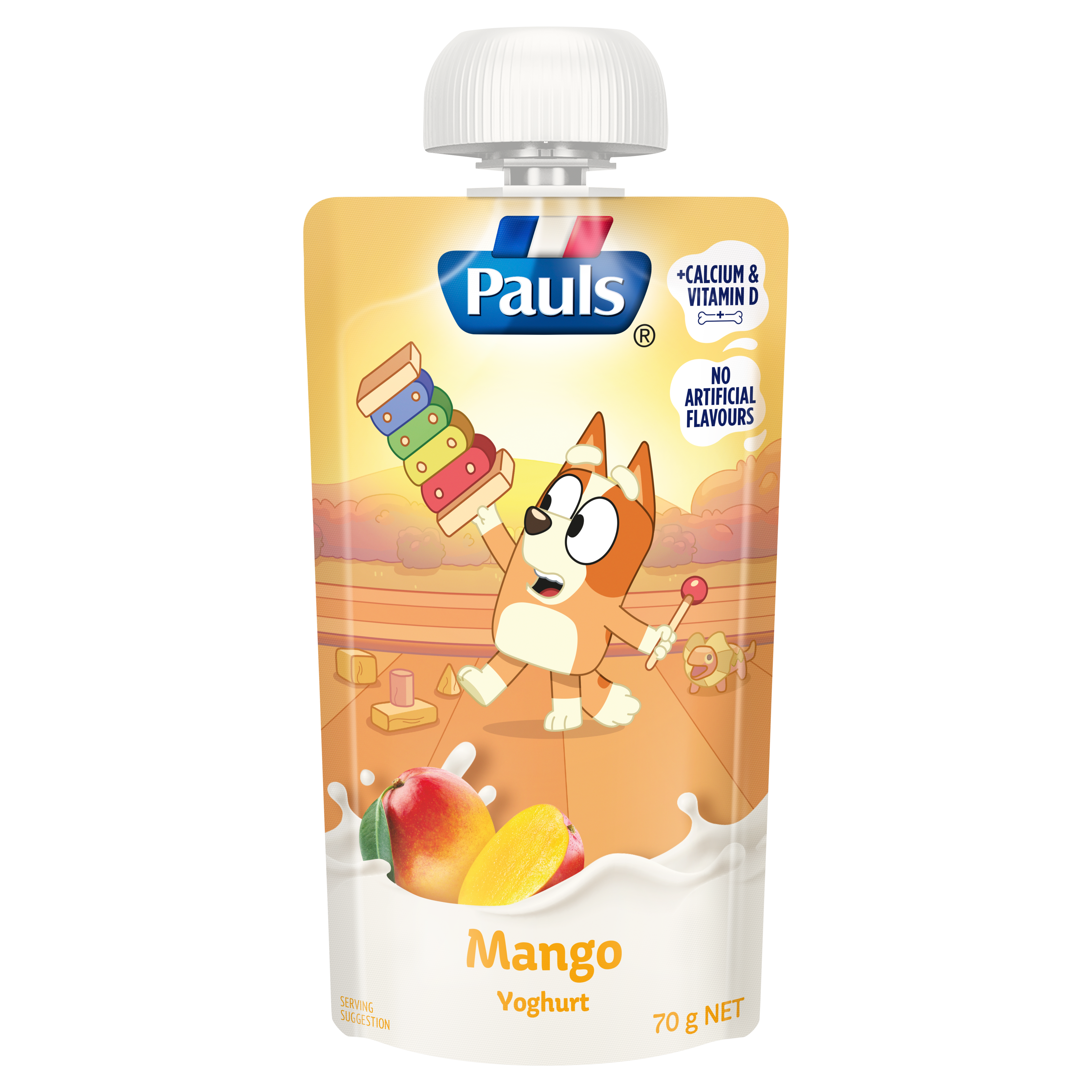 Pauls Kids Bluey Mango Yoghurt Pouch 70 g