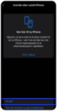 Billedet er af en iPhone skærm, som viser "Nulstil"