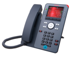 Billedet viser en IP-bordtelefon af modellen Avaya IXTM IP-Telefon J179