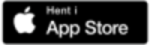 Billedet viser en knap med teksten "Hent i App Store"