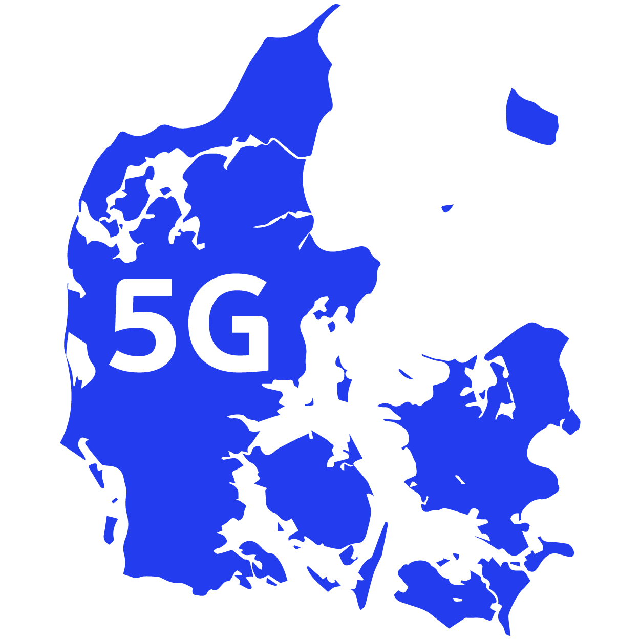 5G dækning af Danmark - Dækningskort