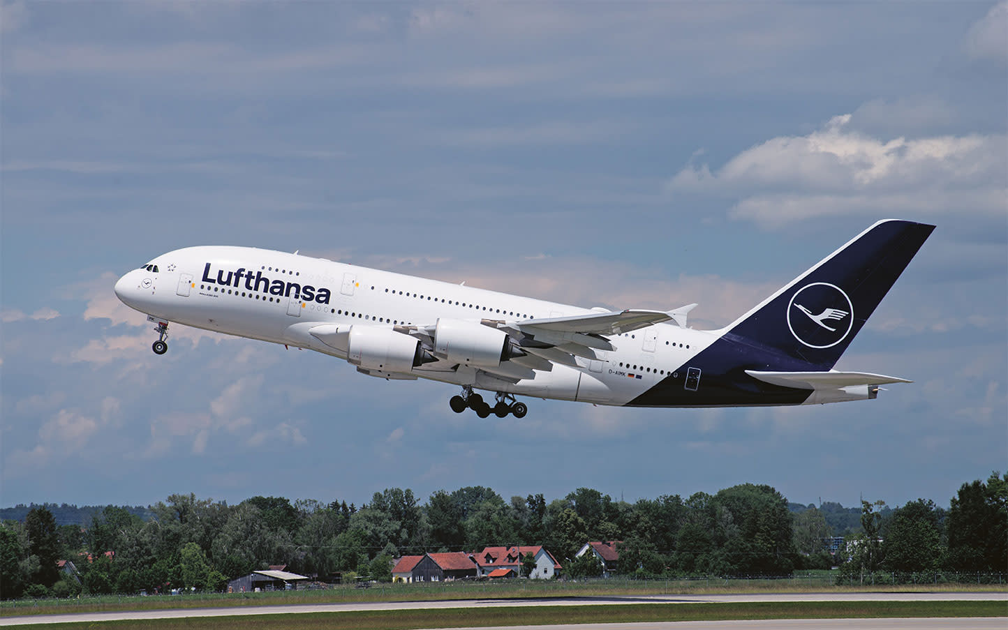 Lufthansa airplane taking off