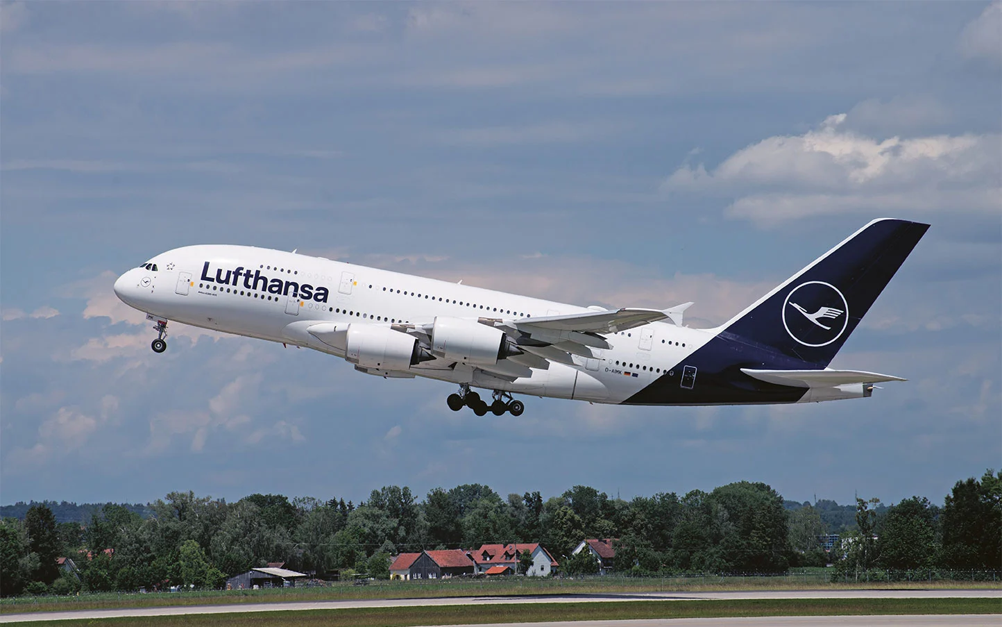 Lufthansa airplane taking off