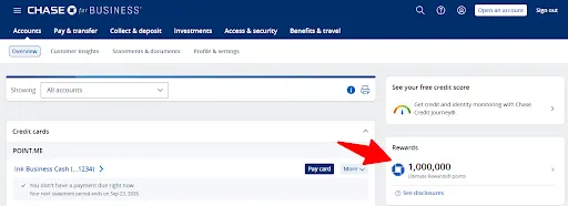 Step 1 of how to use the Chase Travel Points Portal