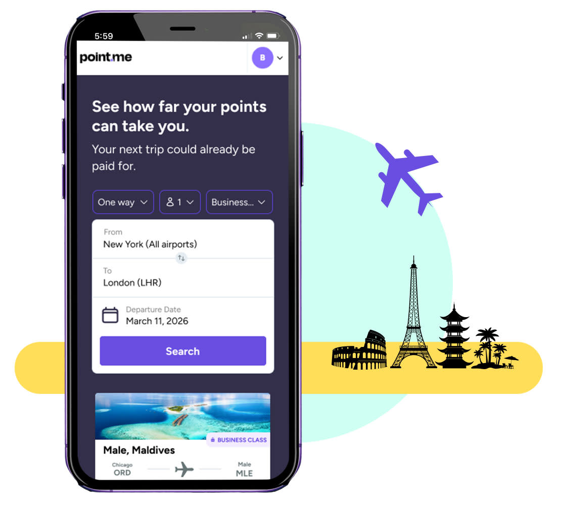 Point Me App Book Travel with Points | Award Flight Search & Booking | point.me