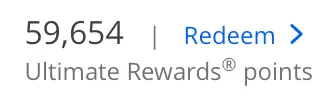 Screenshot of the Chase Ultimate Rewards dashboard showing a Sapphire Reserve points balance and the Travel menu with options to book travel or transfer points to partners