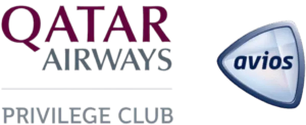 Qatar Airways Privilege Club logo alongside the Avios logo