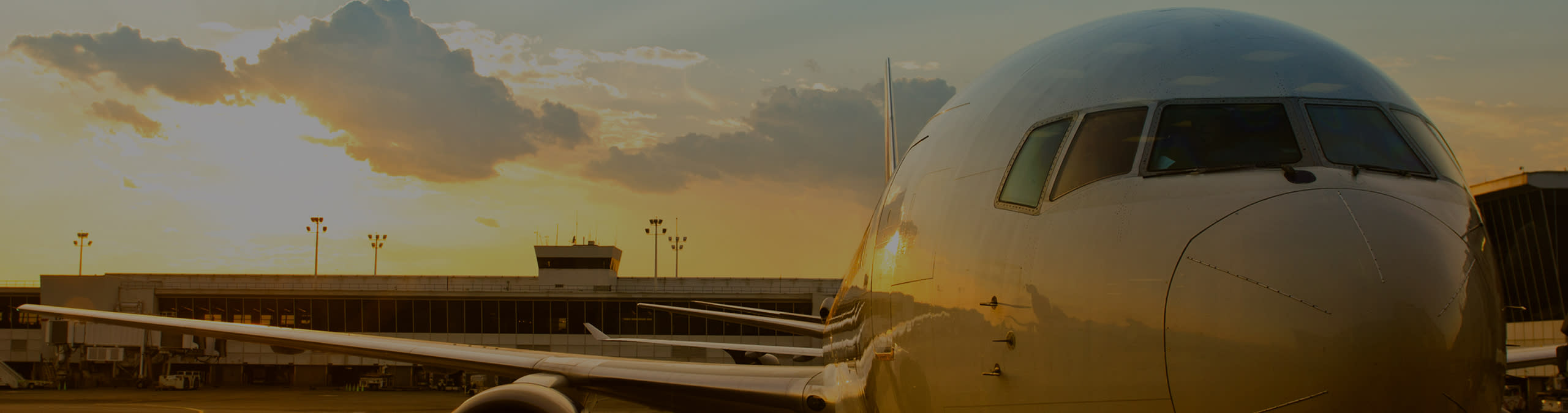 Close up of a plane at an airport