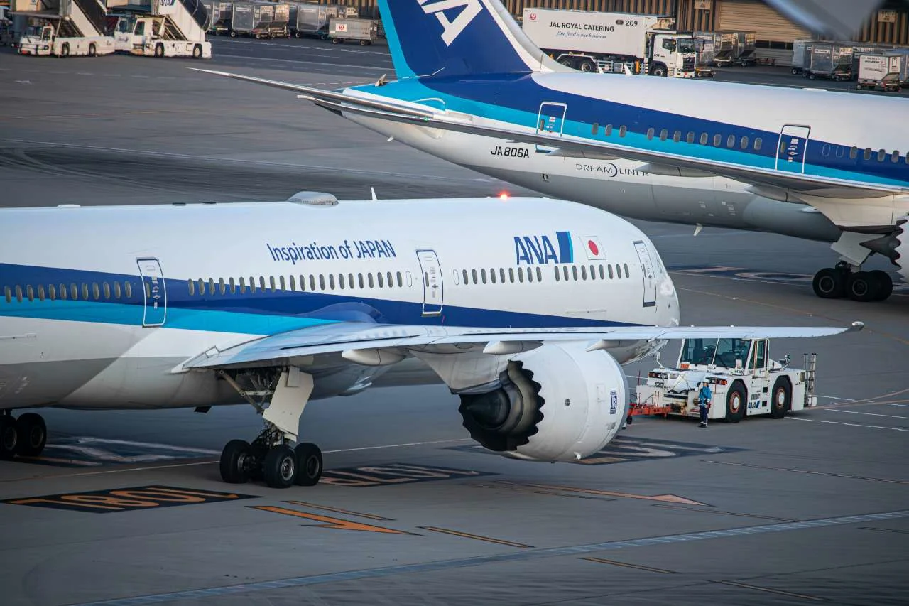 An ANA aircraft, illustrating the complete guide to ANA Mileage Club.