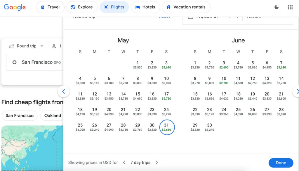 Screenshot of the Southwest Airlines homepage with a login popup and a sale advertising one-way fares from Cincinnati starting at $58