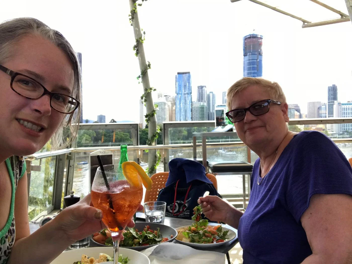 A mother and daughter in Sydney, illustrating a nearly free trip funded with points.