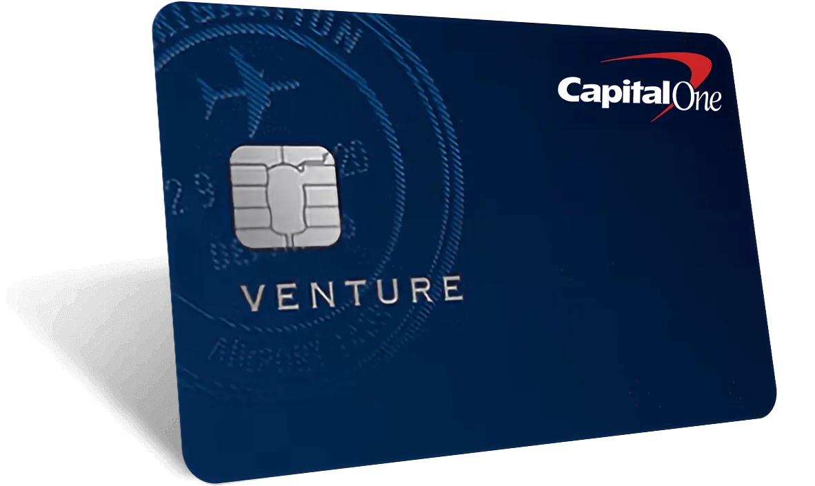 The Capital One Venture Rewards card, illustrating point.me's review of its flat-rate miles earning.