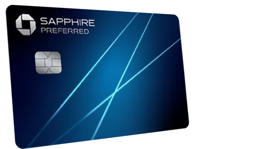The Chase Sapphire Preferred Card shown with travel rewards visuals, illustrating point.me's updated card review.