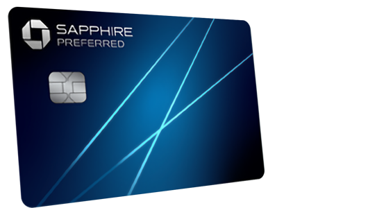 The Chase Sapphire Preferred Card shown with travel rewards visuals, illustrating point.me's updated card review.