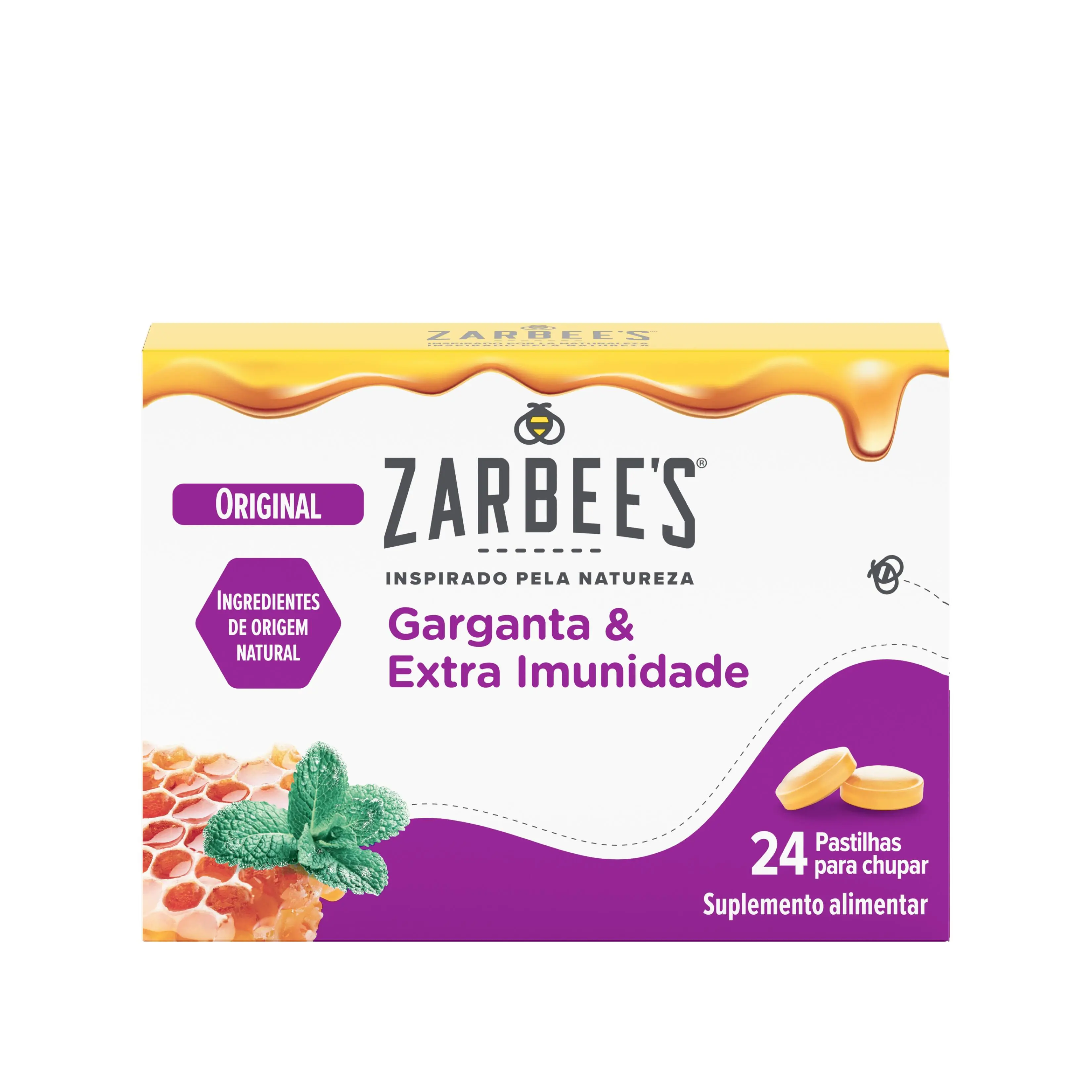 caixa pastilhas para chupar garganta e extra imunidade vista frontal