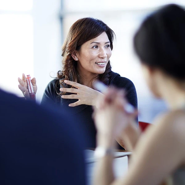 Woman leading a meeting