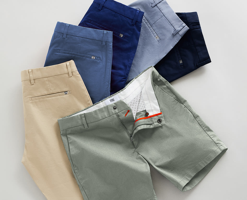 Khaki Sharp Shorts - Men's Bespoke Cotton Shorts - SPOKE - SPOKE
