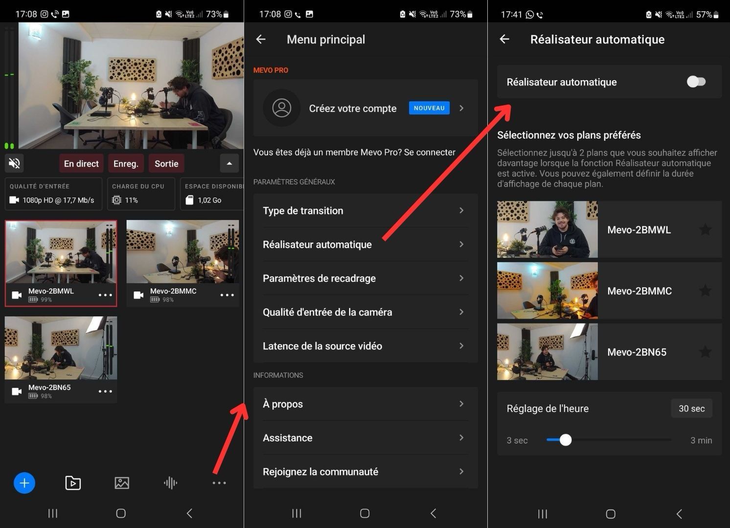 Utilisation et configuration du mode réalisateur automatique dans les caméras Mevo