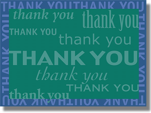 Many Thanks Thank You Card