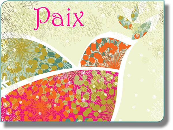 Peace Dove French Card