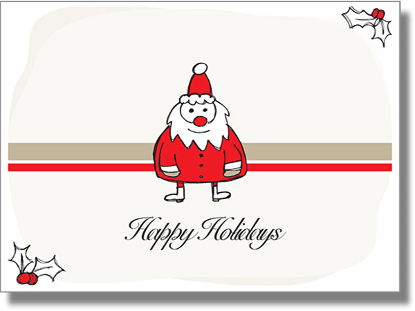 Happy Holidays Santa Card