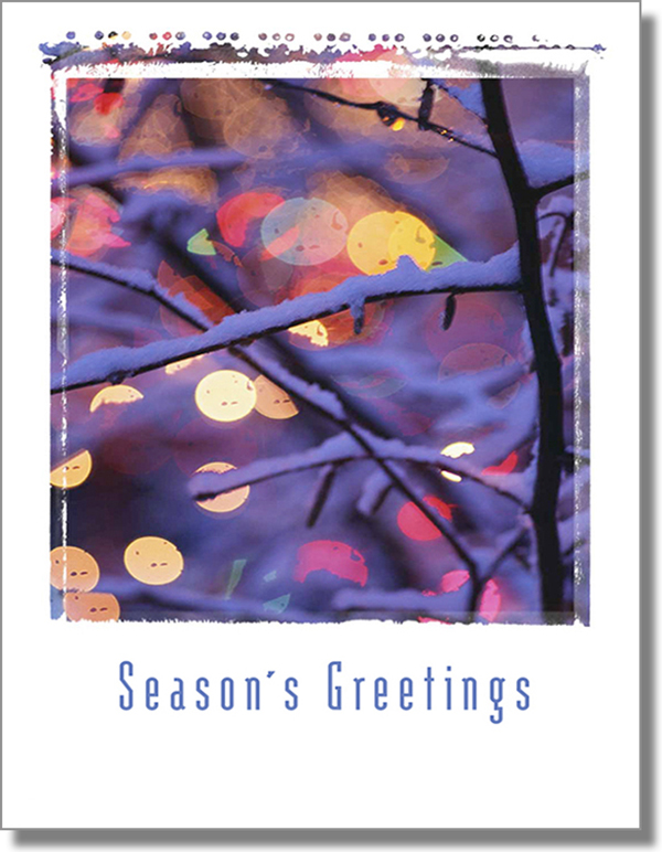 Seasons Greetings Icy Tree Card